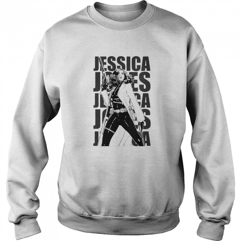 Marvel Jessica Jones Name Stack Portrait  Unisex Sweatshirt