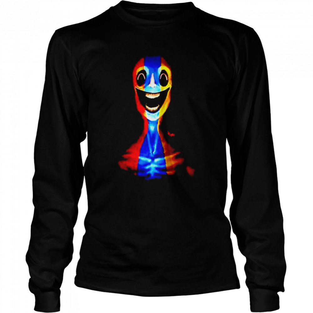 Primary color man horror art shirt Long Sleeved T-shirt