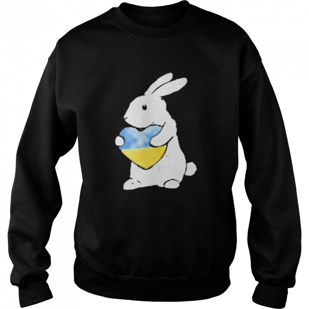 Bunny hug Ukraine heart shirt Unisex Sweatshirt