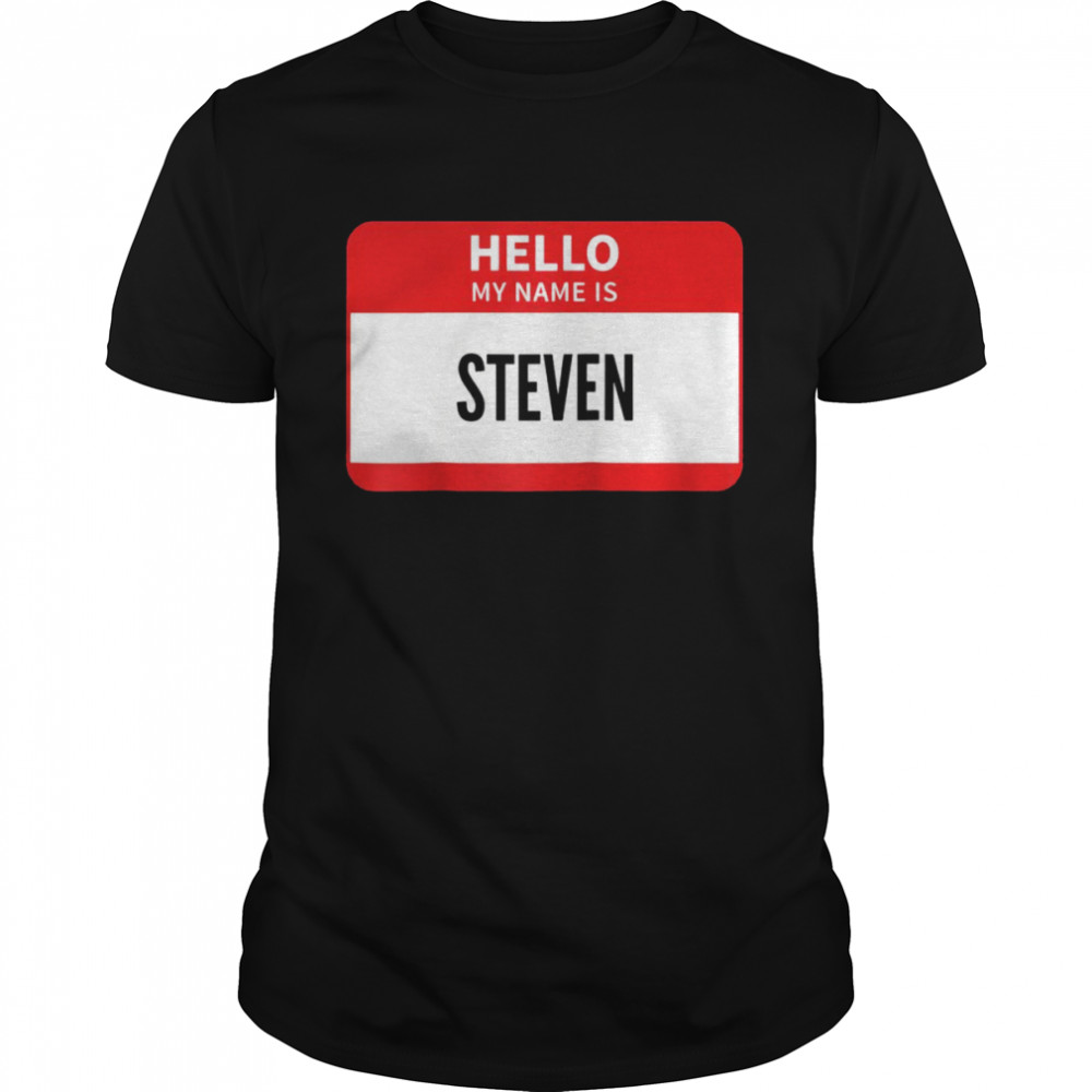 Steven Namensschild, Hello My Name Is Steven Raglan Shirt