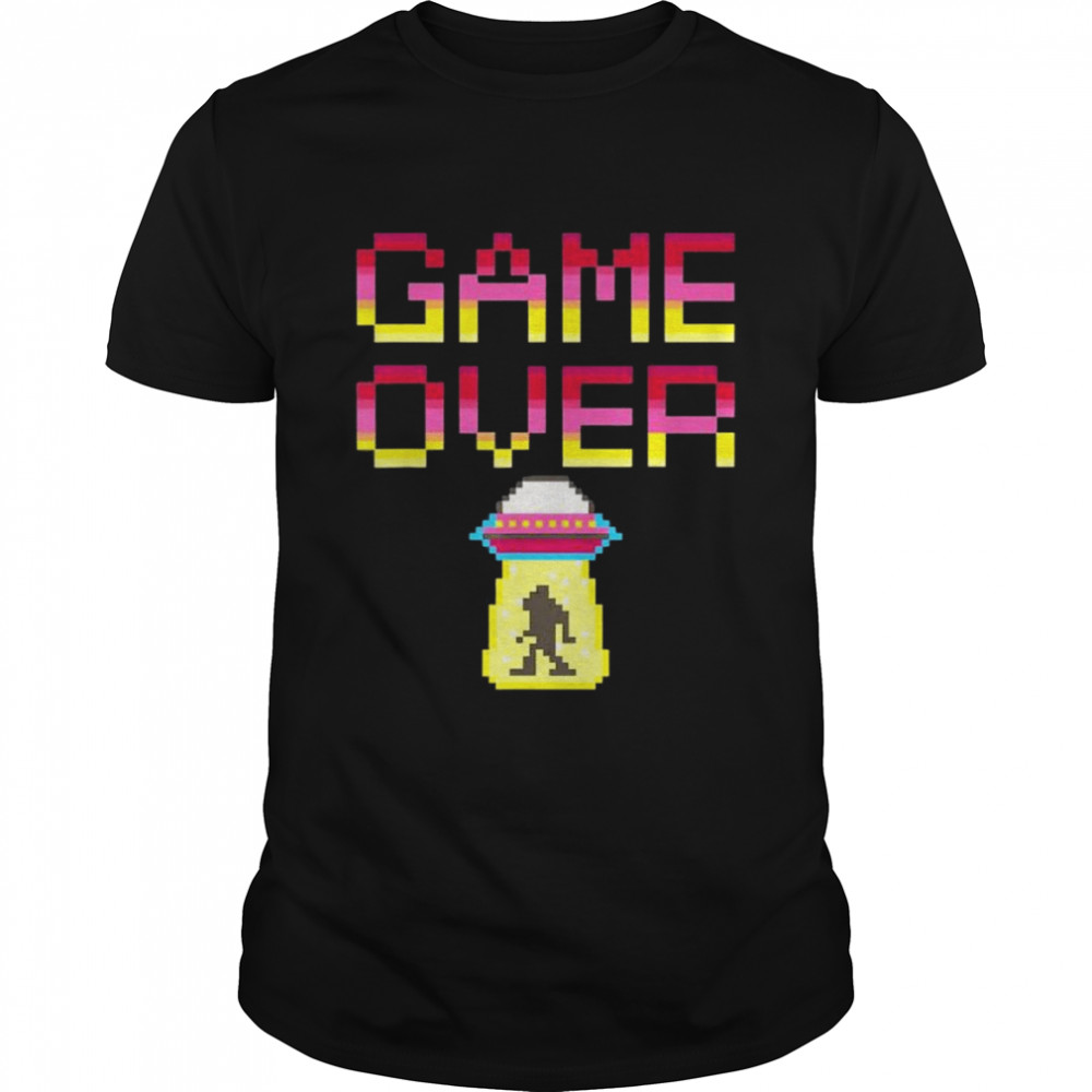Game Over Bigfoot Alien Abduction shirt
