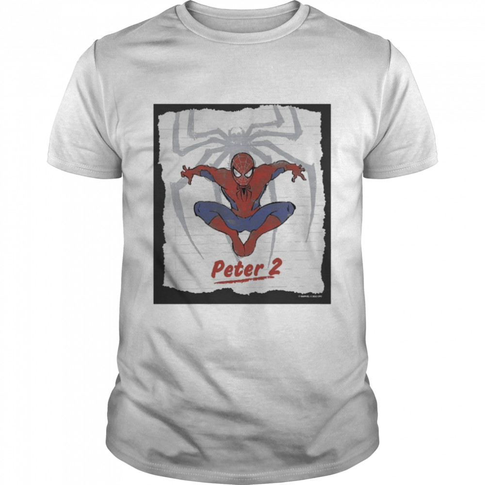 Marvel Spider Man No Way Home Peter 2 Notebook Sketch Shirt