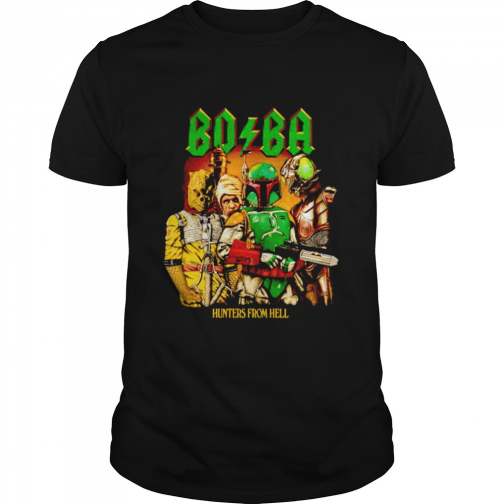 Boba Fett AC DC hunters from hell shirt