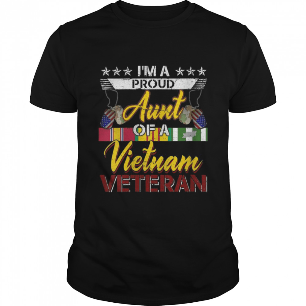 Womens Vietnam Veteran Proud Aunts Boys Shirt