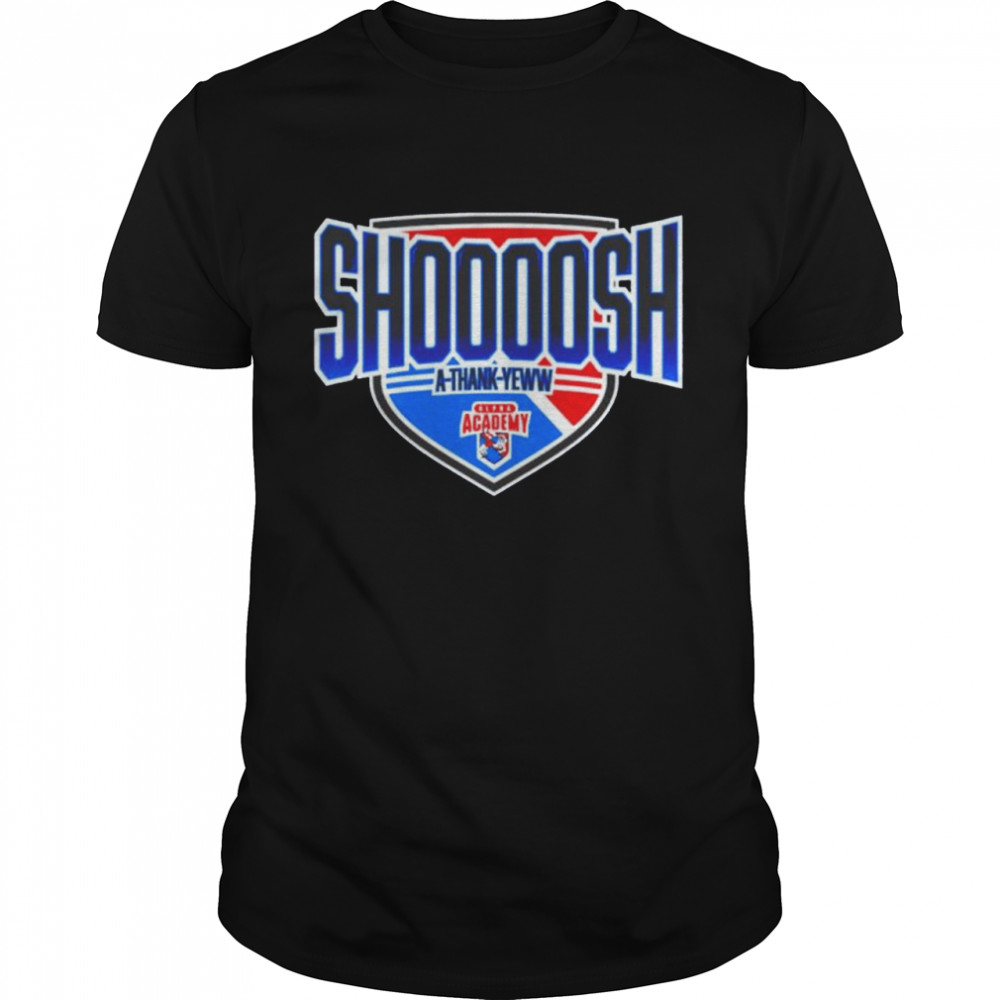 Alpha Academy Shoosh a thank Yeww logo shirt