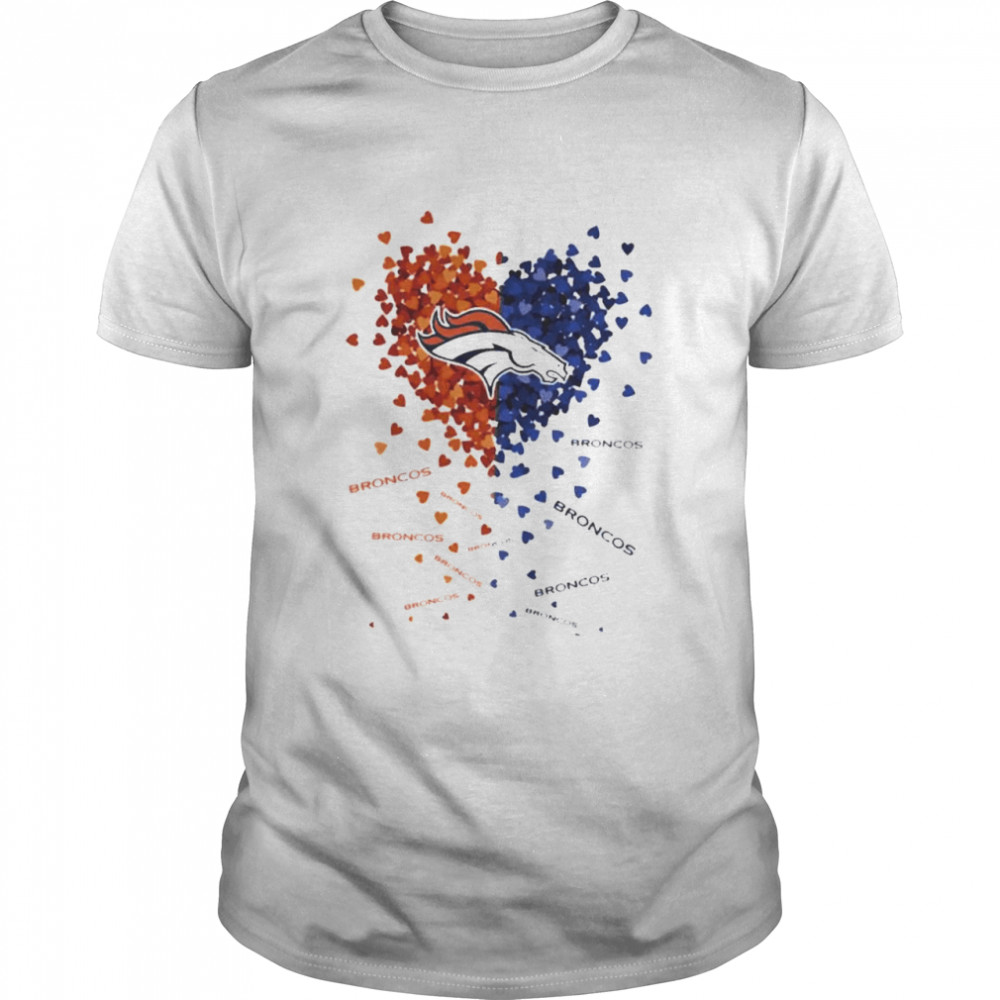 Denver Broncos football in my Heart shirt