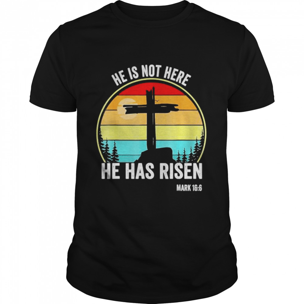 He is risen christian easter happy eater day shirt