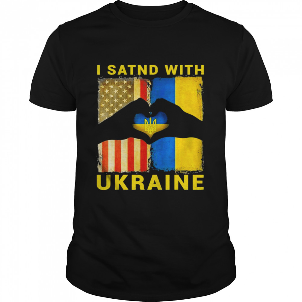 I Stand With Ukraine Heart Flag Free Ukraine shirt