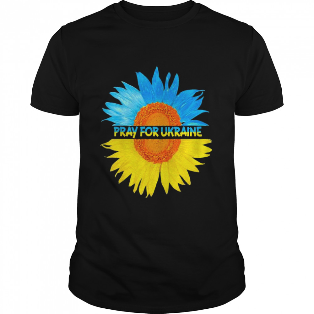 Pray for Ukraine Flag Flower Colorful Sunflower Love Ukraine shirt