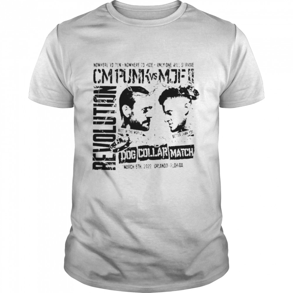 Revolution matchup CM Punk vs MJF Dog Collar shirt