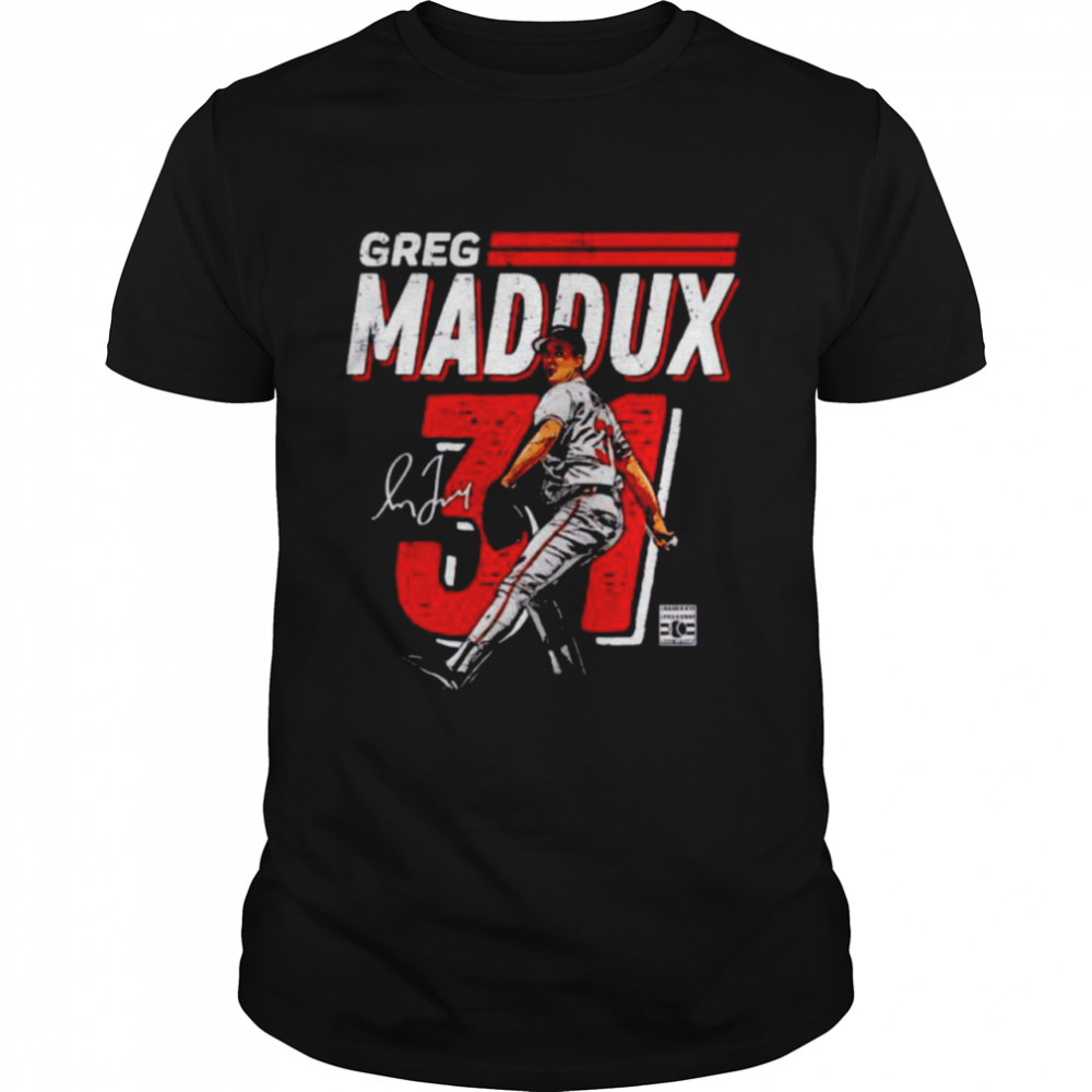 Atlanta Braves Greg Maddux dash signature shirt