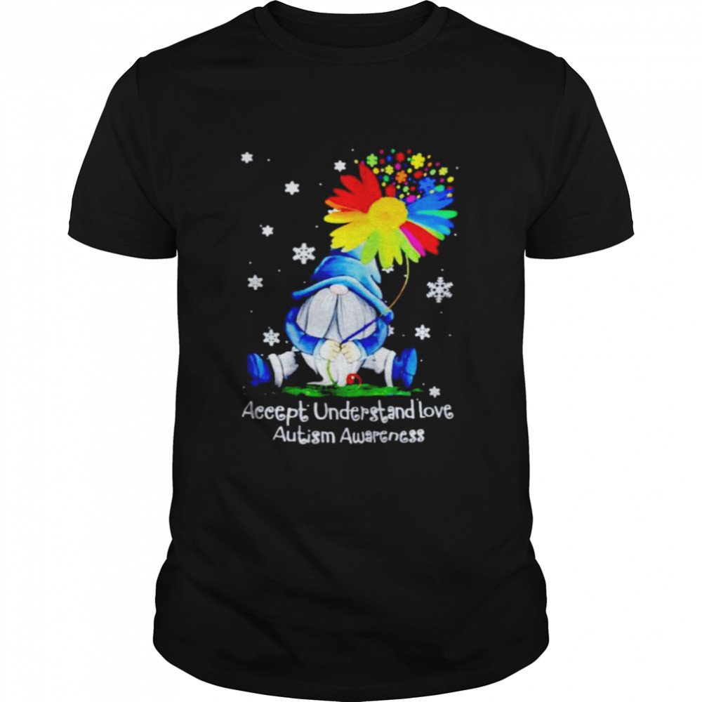 Gnome accept understand love autism awareness shirt