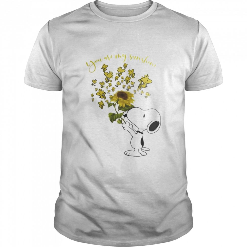 Snoopy and woodstock Sunflower you are my sunshine shirt