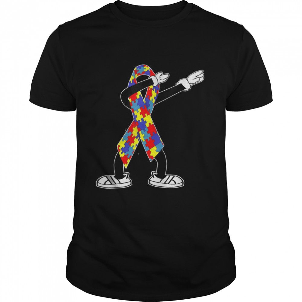 Autism Awareness Dabbing Puzzle Piece Love Dab Dance Shirt