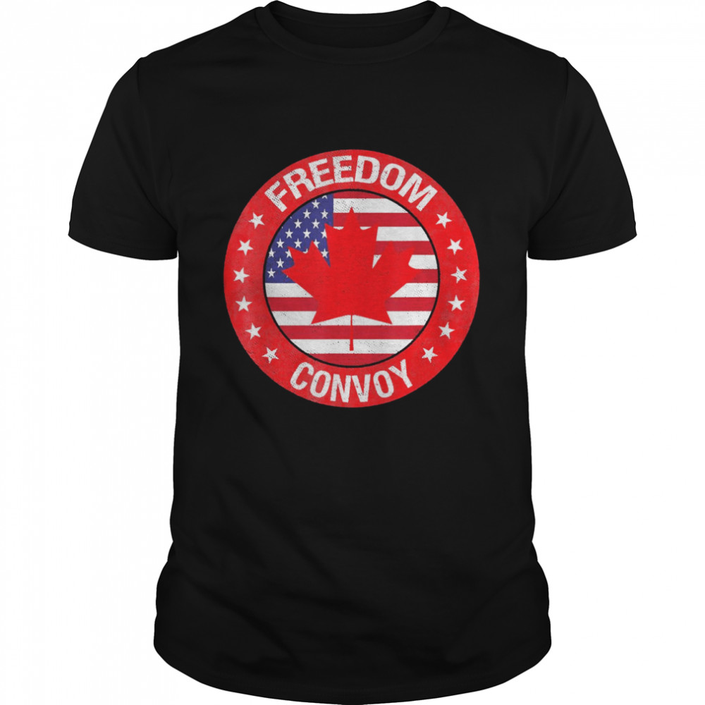 Canada Flag Freedom Convoy 2022 Canadian Trucker Maple Leaf Shirt