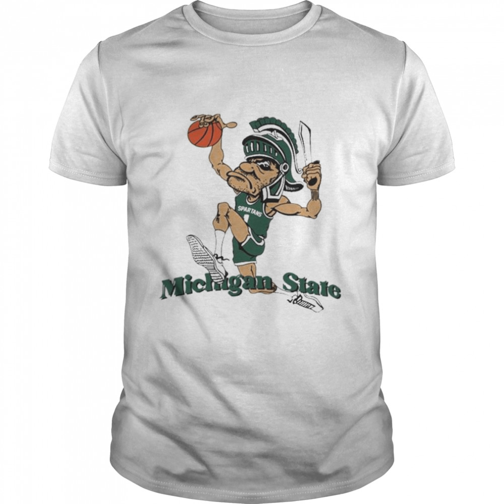 Michigan State University Vintage Dunking Gruff Sparty Shirt