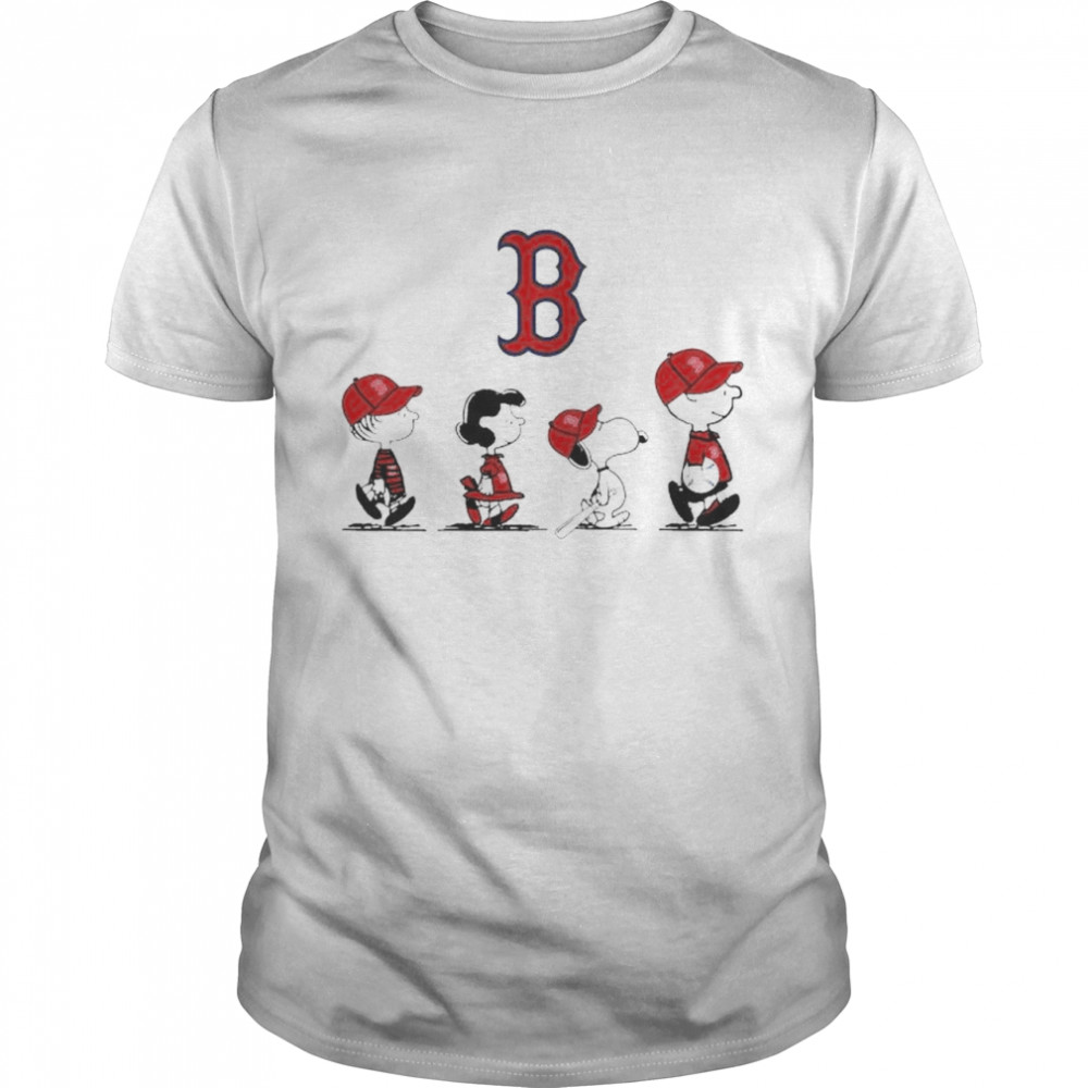 Peanuts characters Boston Red Sox shirt