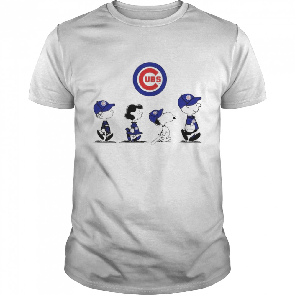 Peanuts characters Chicago Cubs shirt