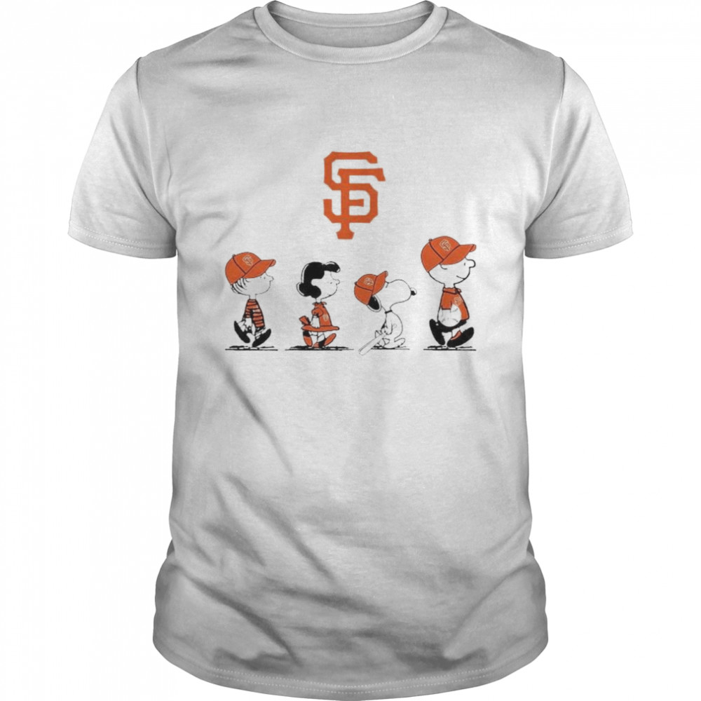 Peanuts characters San Francisco Giants shirt