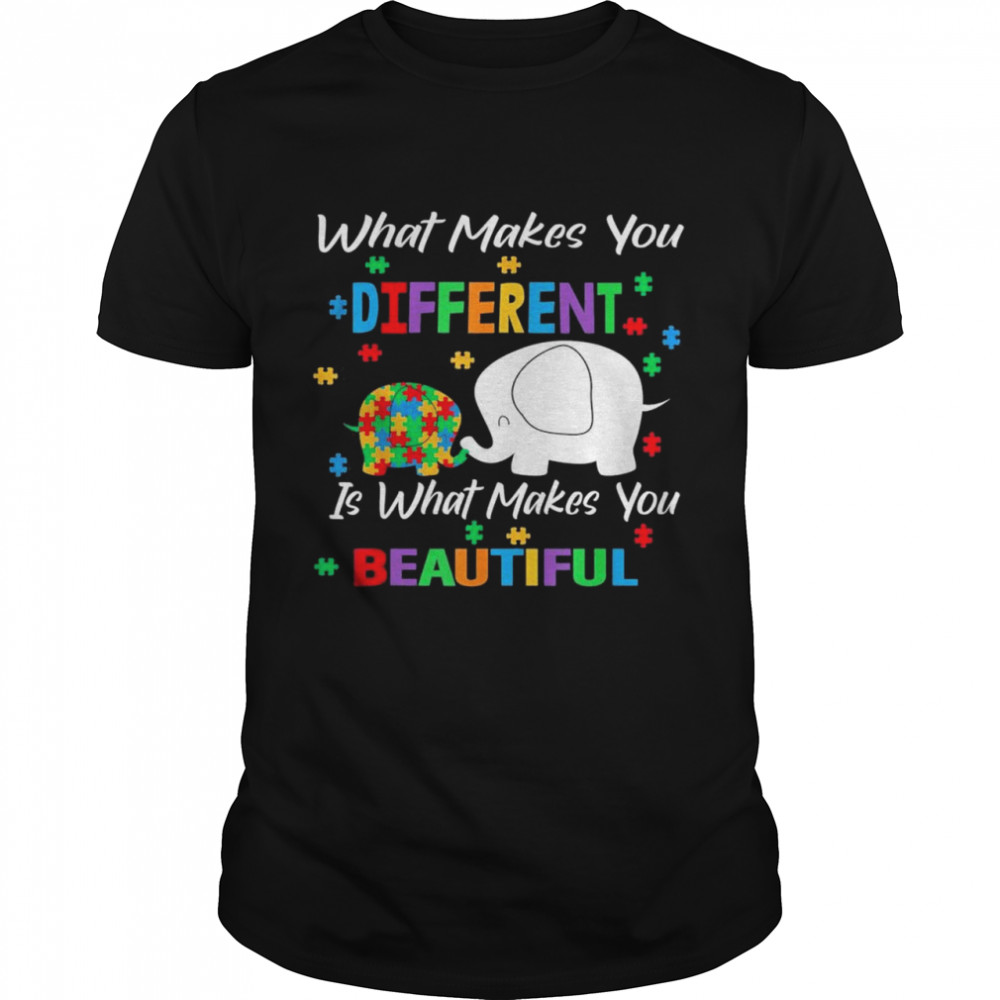 What Makes You Different Autism Child Elephant Mom Awareness Shirt