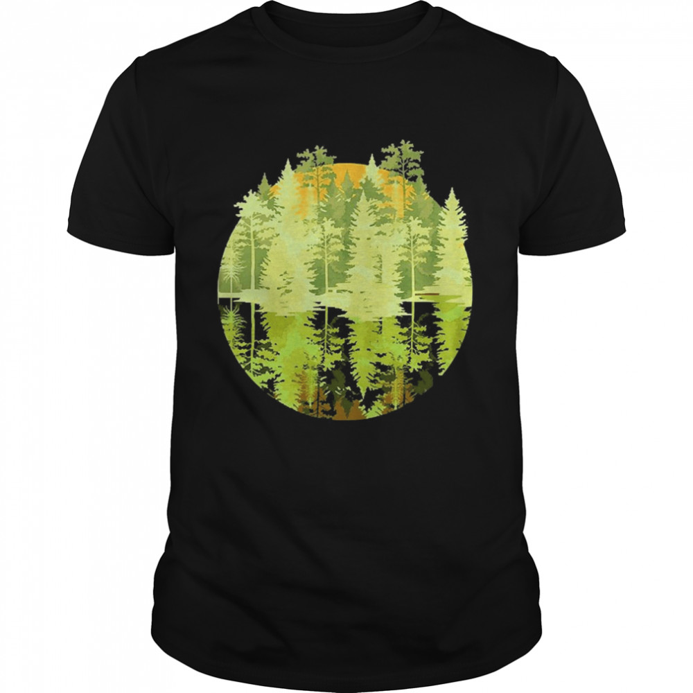 Wildlife Forest Trees Reflection Outdoors Nature Shirt