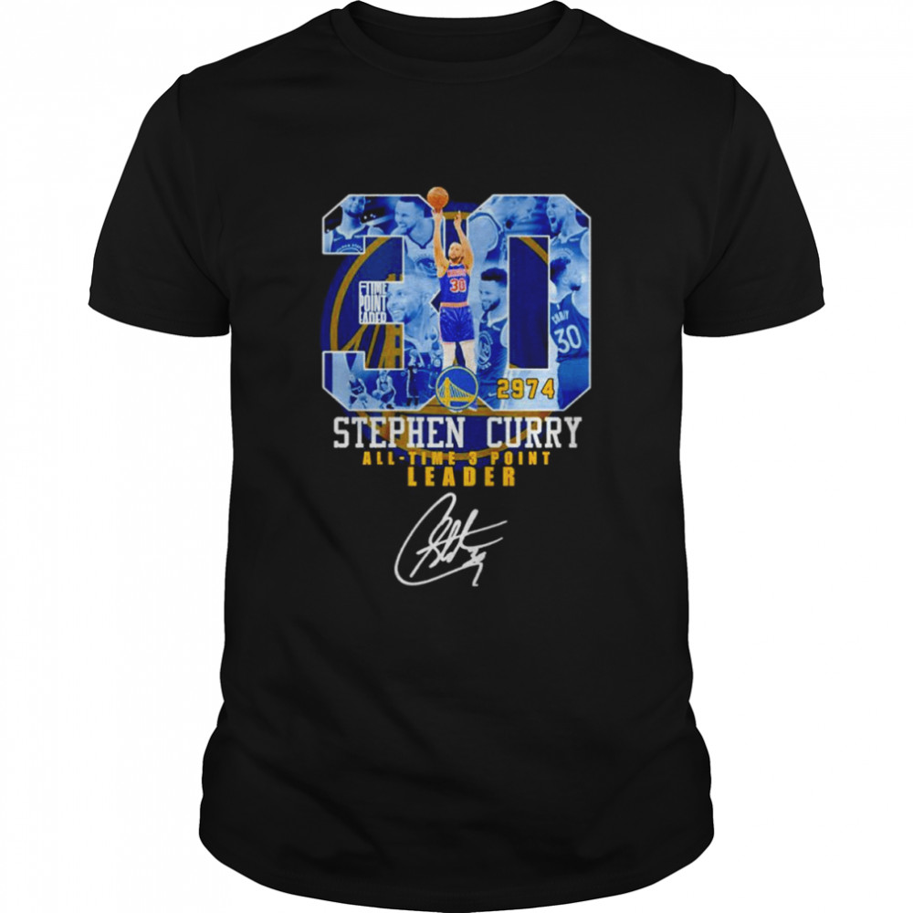 30 Stephen Curry all time 3 point leader signature shirt