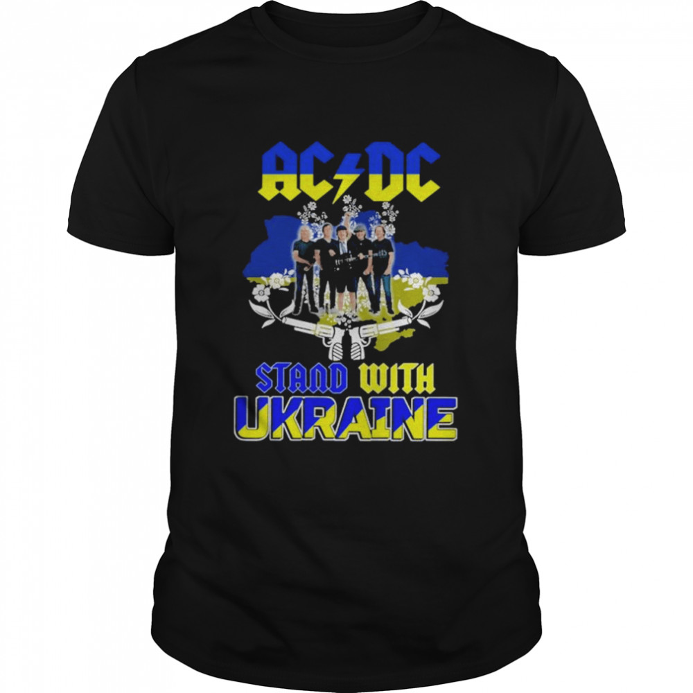 ACDC Stand With Ukraine Flag shirt