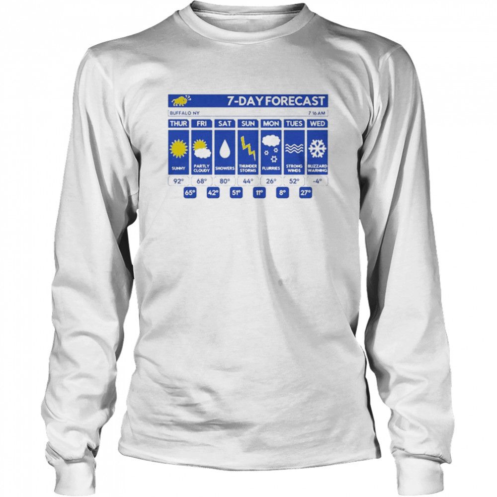 Buffalo 7 day forecast shirt Long Sleeved T-shirt