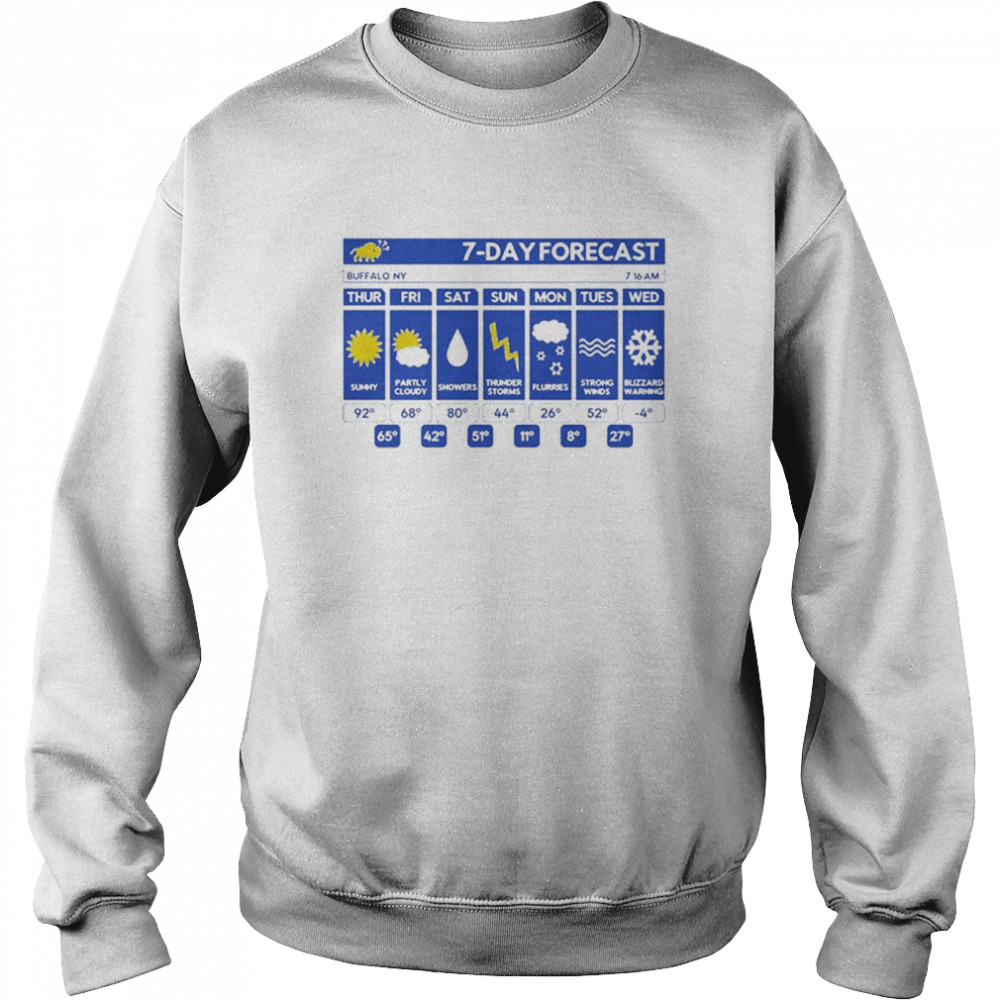 Buffalo 7 day forecast shirt Unisex Sweatshirt