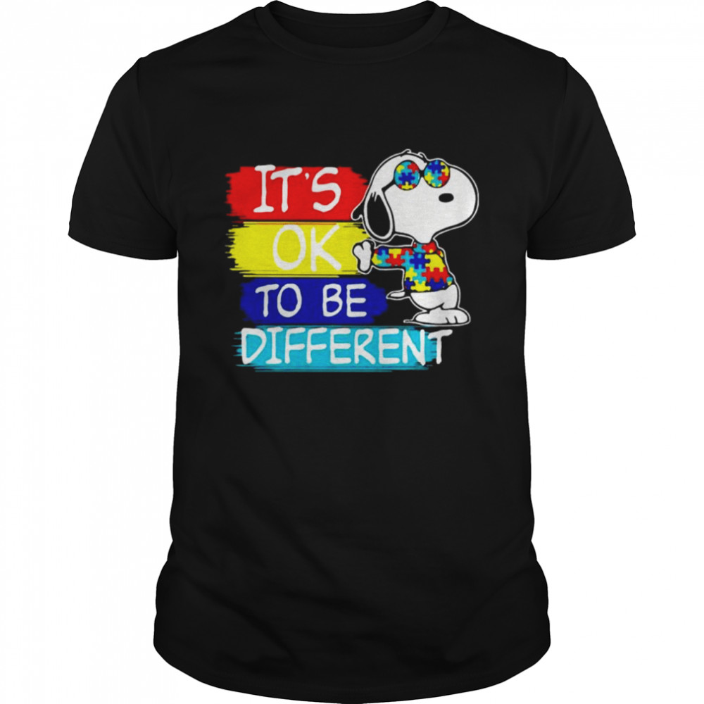 Snoopy Autism it’s ok to be different shirt