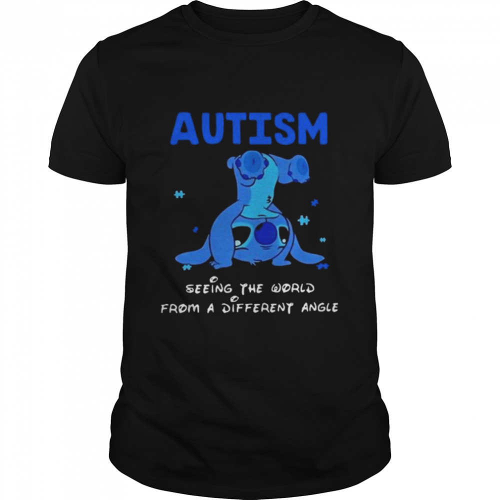 Stitch Autism seeing the world from a different angle shirt