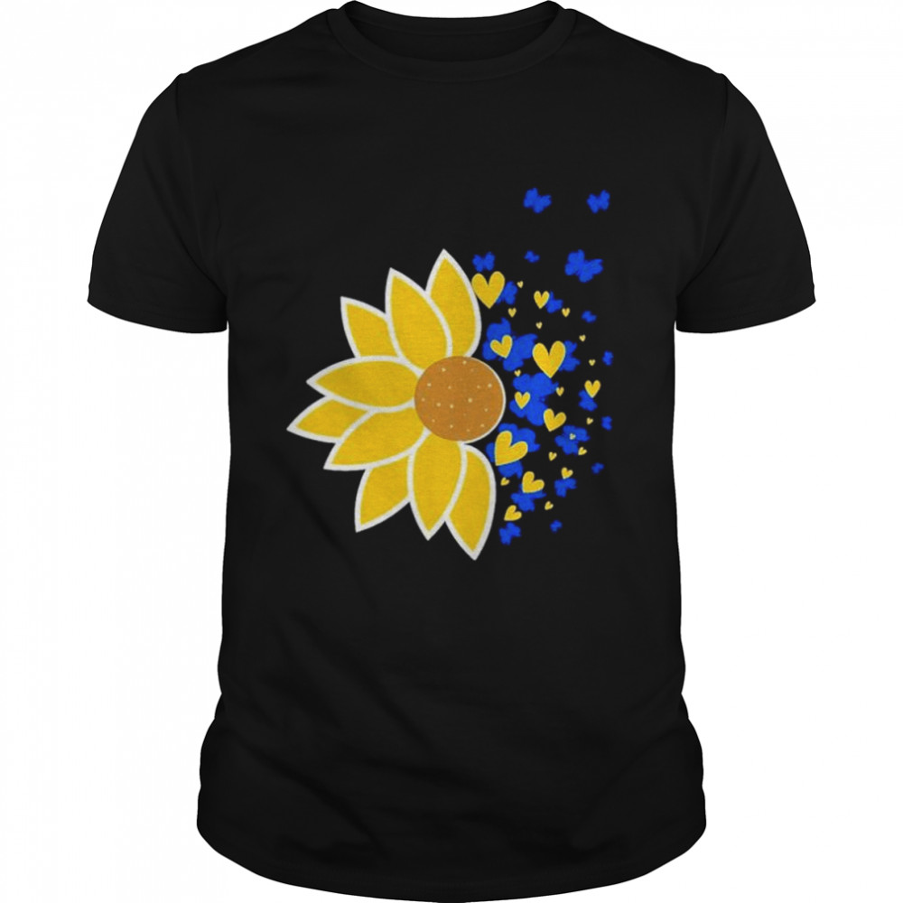 Sunflower syndrome awareness hearts shirt