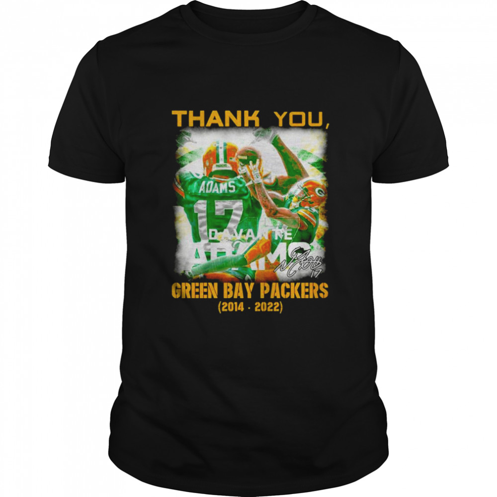 Thank you Davante Green Bay Packers 2014 2022 signature shirt