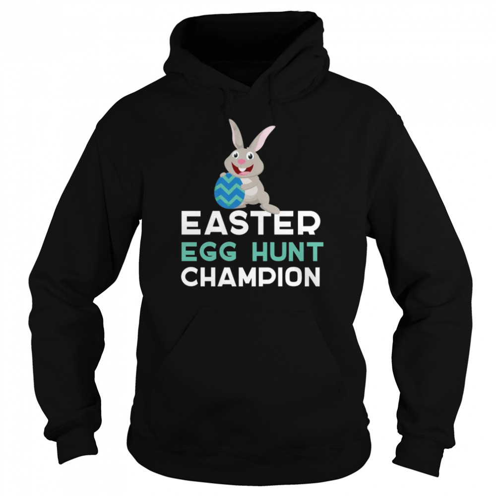 Bunny easter egg hunt champion shirt Unisex Hoodie