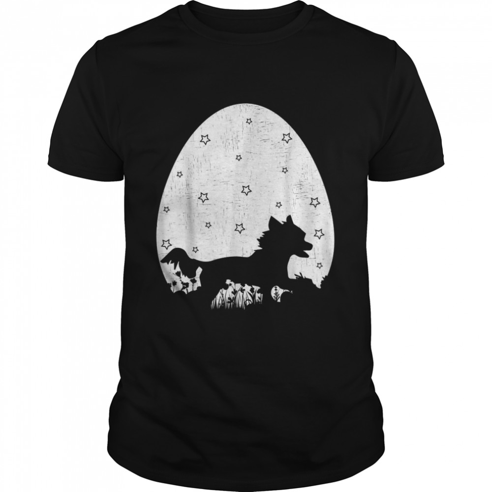 Easter Egg Vintage Style Chinese Crested Dog Easter Sunday Shirt