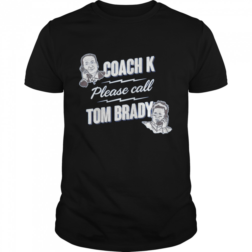 Coach K call Tom Brady for Duke basketball shirt