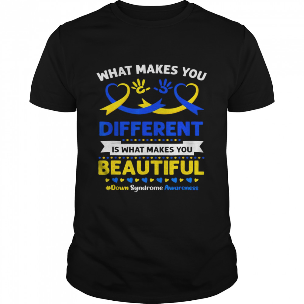 Down Syndrome Awareness Shirts Ribbon Down T21 Day Beautiful Shirt