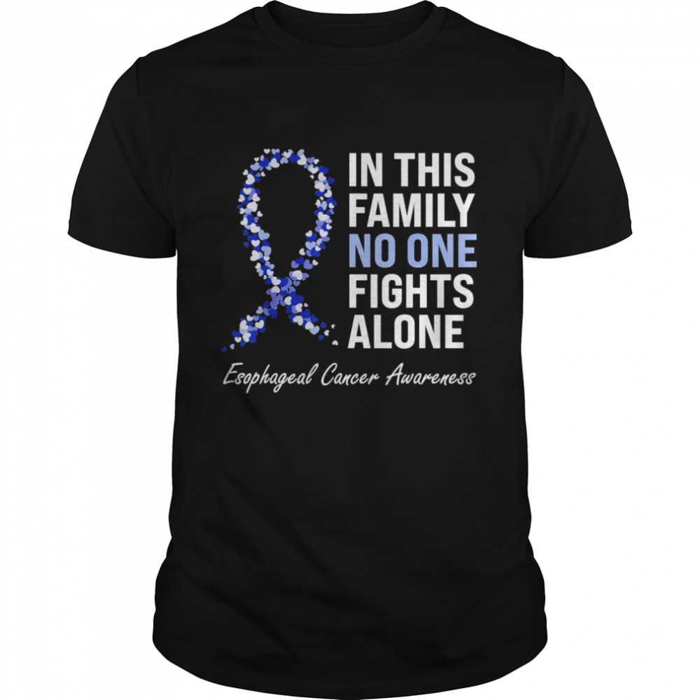 Esophageal Cancer Awareness Purple Periwinkle Ribbon Shirt