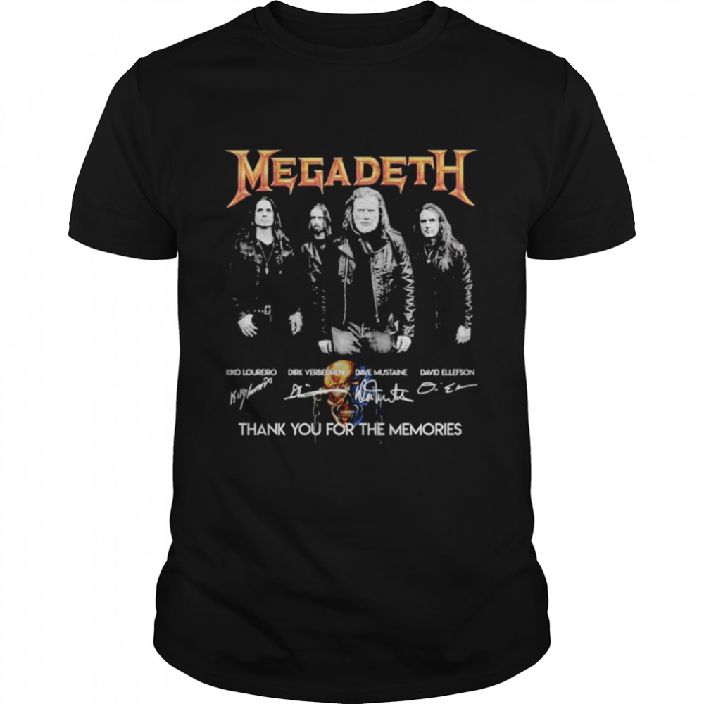 Megadeth members signature thank you for the memories shirt