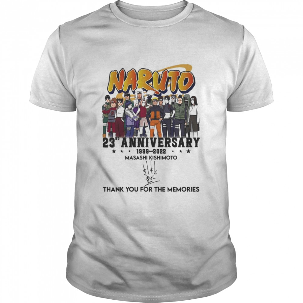 Naruto 23rd Anniversary 1999 – 2022 Masashi Kishimoto Signature T-Shirt