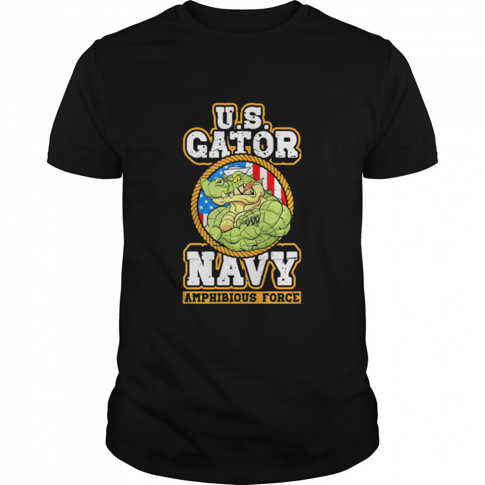 US Gator Navy Amphibious Force USA Flag Shirt