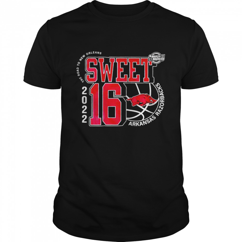 Arkansas Razorbacks sweet sixteen 2022 the road to New Orleans shirt