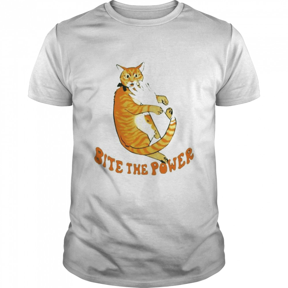 Cat bite the power shirt