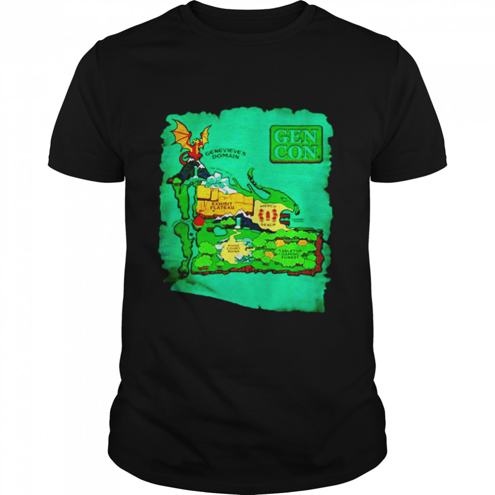 Gen con island map shirt