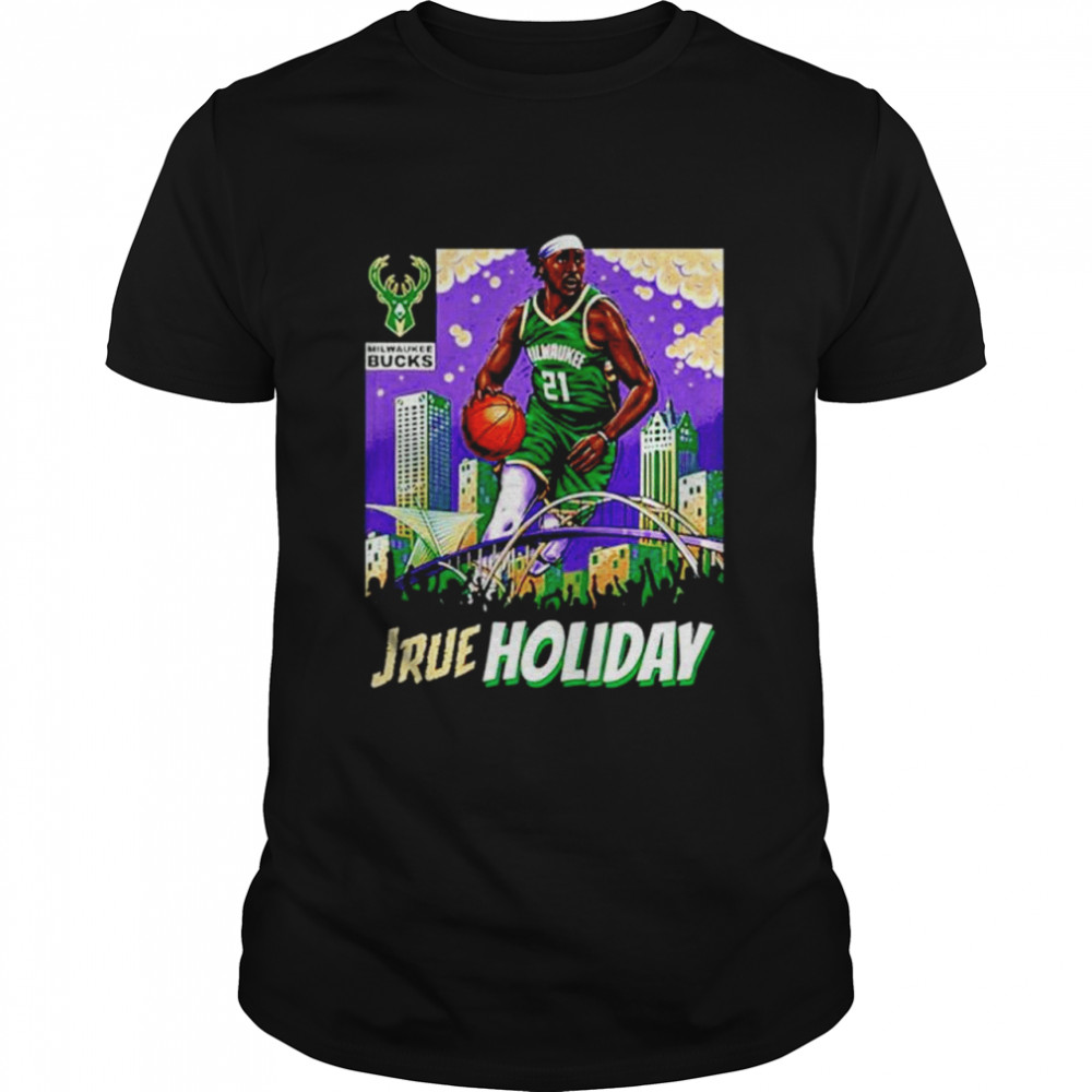 Item Of The Game Jrue Holiday Skyline Milwaukee Bucks shirt