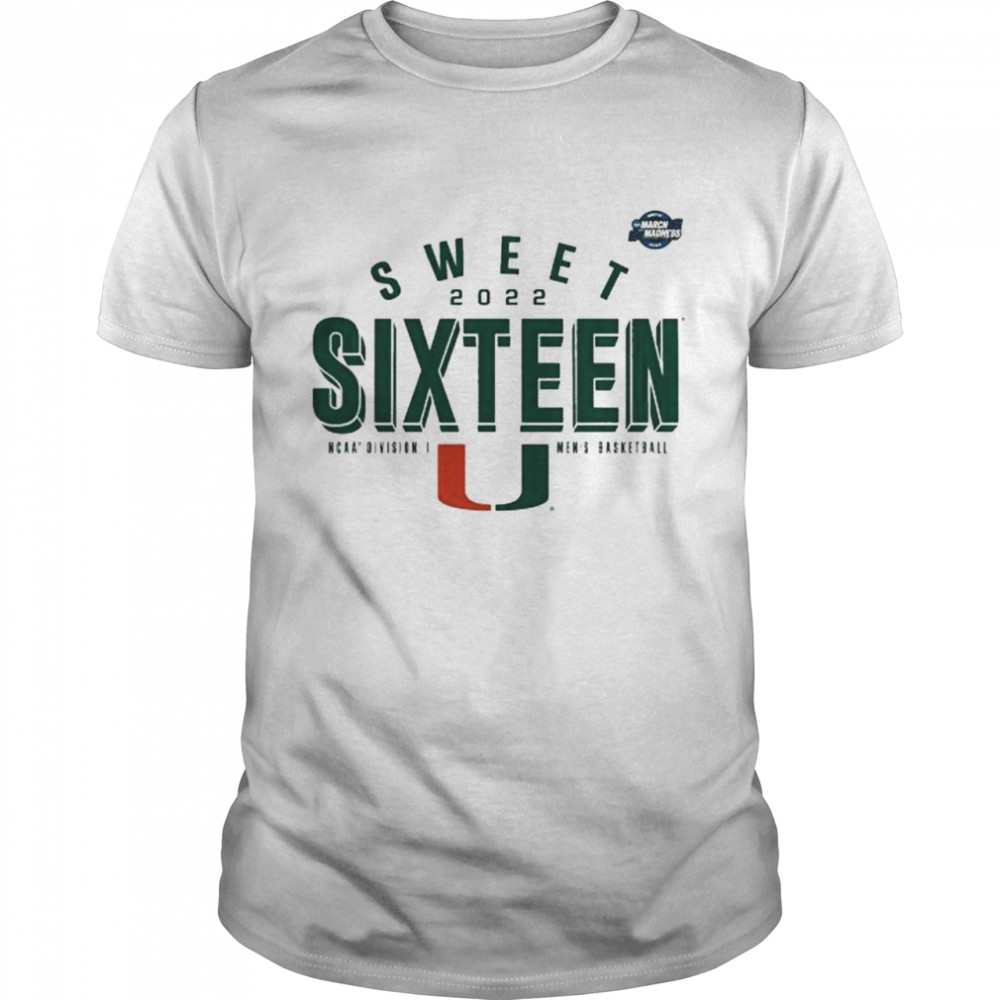 Miami Hurricanes 2022 NCAA Men’s Basketball Tournament March Madness Sweet Sixteen Jumpball T-Shirt