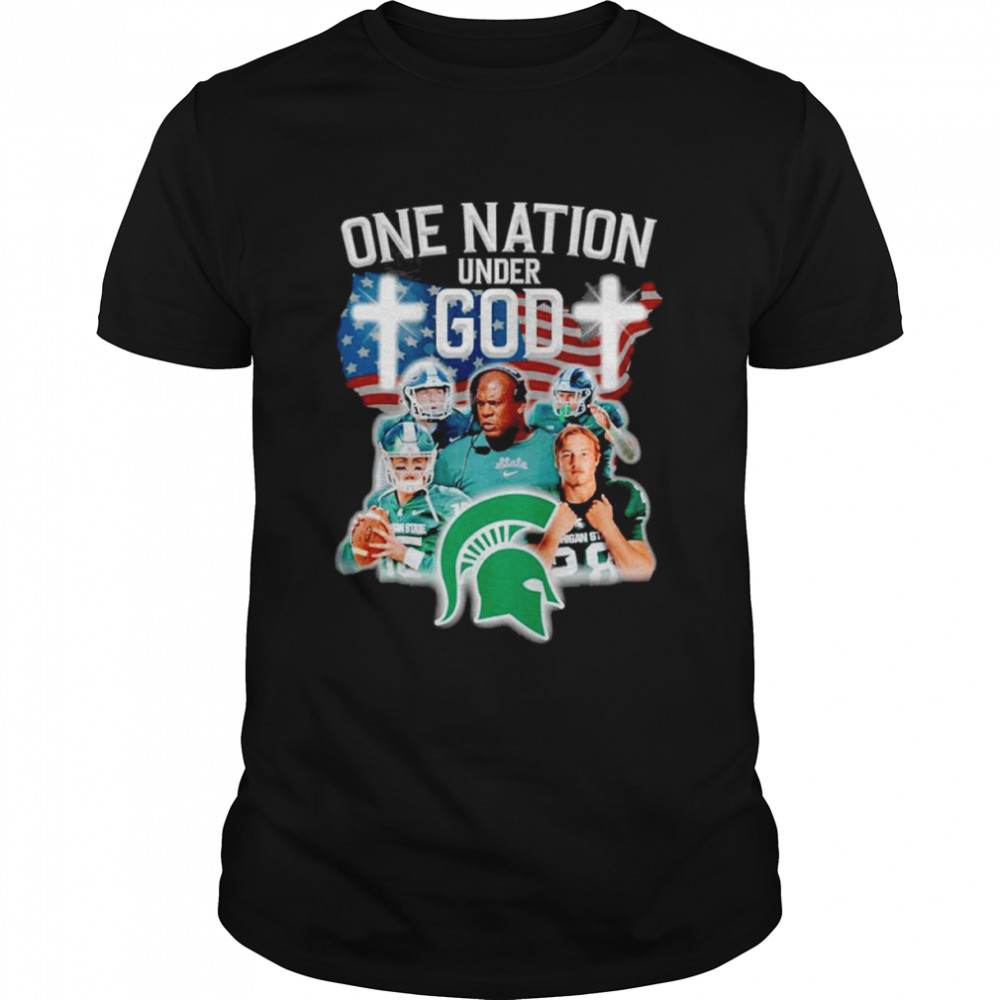 Michigan State Spartans men’s basketball one nation under God shirt