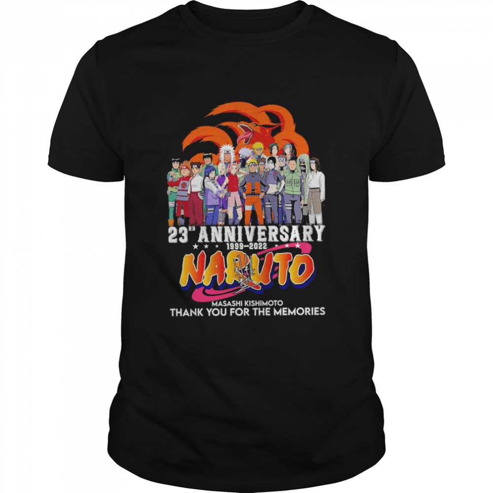 Naruto 23rd Anniversary 1999-2022 Masashi Kishimoto Thank You For The Memories Shirt