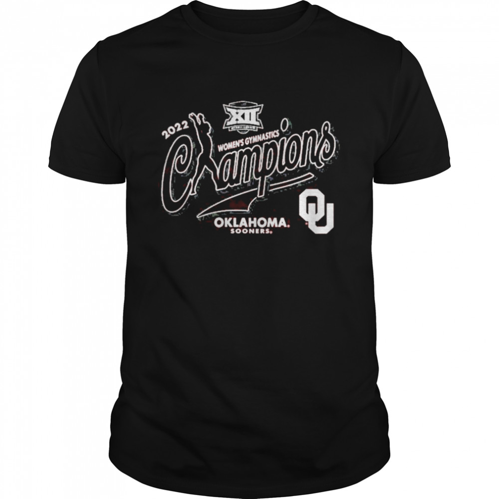 Oklahoma Sooners Blue 84 2022 Big 12 Women’s Gymnastics Conference Champions Event T-Shirt