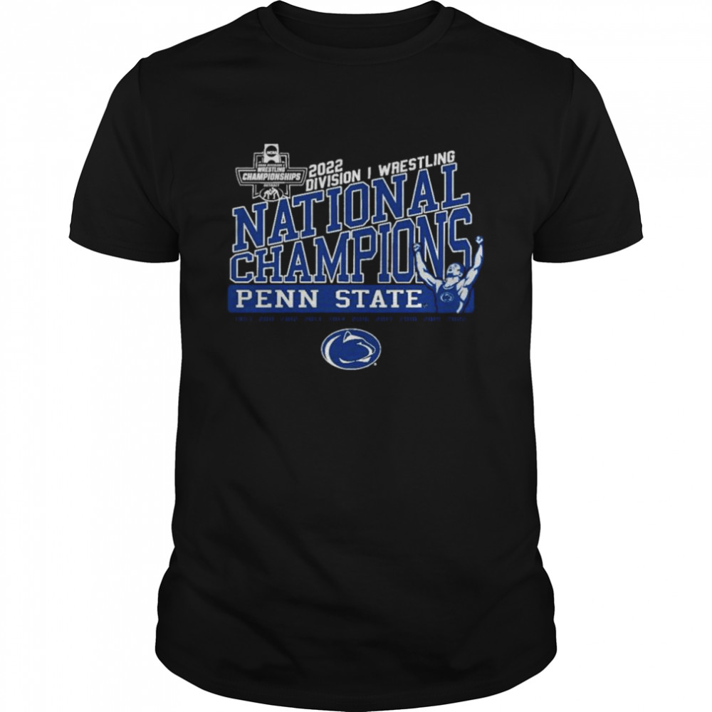 Penn State Nittany Lions Blue 84 2022 NCAA Wrestling National Champions T-shirt